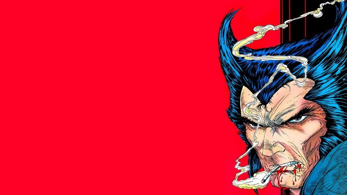 Wolverine smoking a cigarette