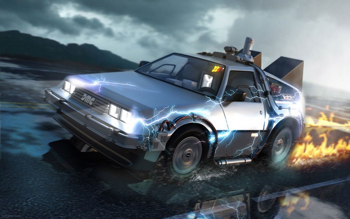 DeLorean time machine from Back to the Future