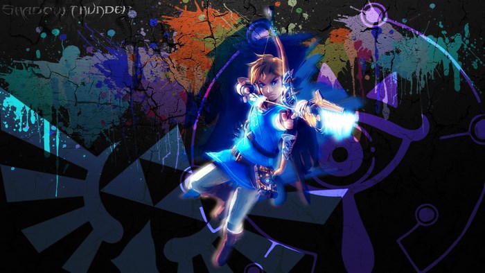 Link from The Legend of Zelda: Breath of the Wild with bow