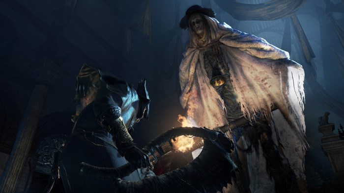 Gehrman and the Doll from Bloodborne