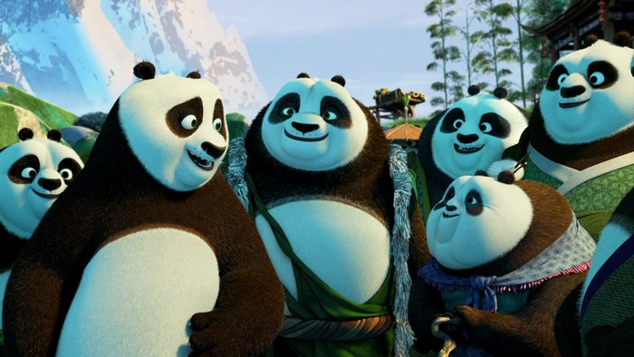 Kung Fu Panda 3 pandas in a village