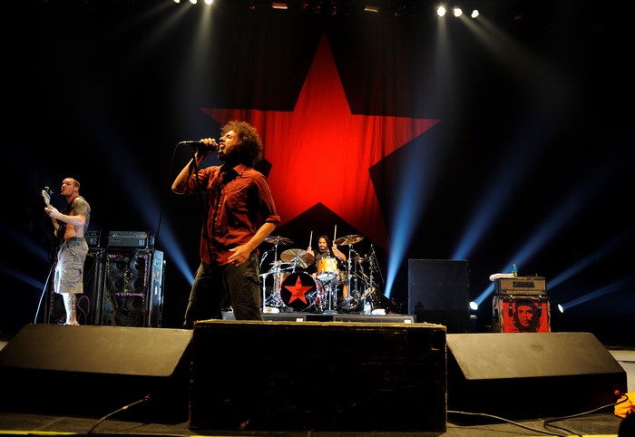 Rage Against the Machine performing live