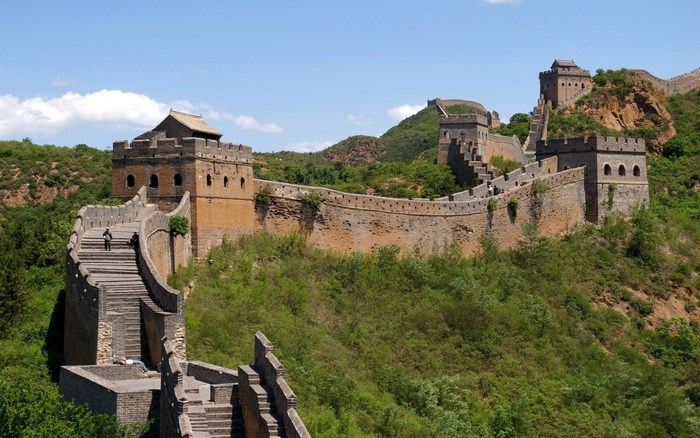 The Great Wall of China on a sunny day