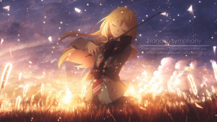 Kaori Miyazono from Your Lie in April playing violin