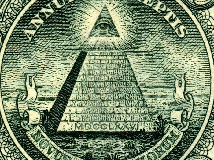 The Great Seal of the United States on a dollar bill