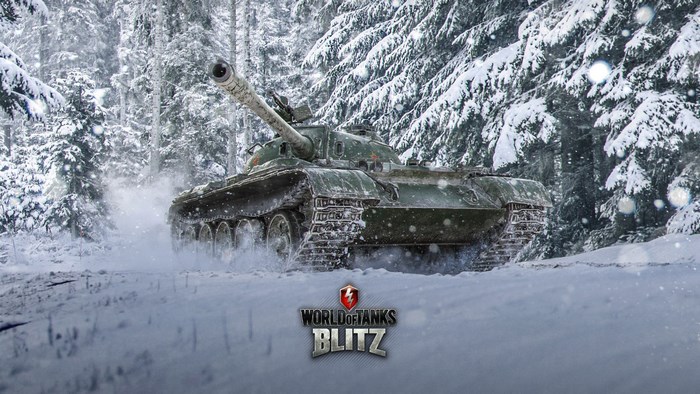 World of Tanks Blitz Tank in Snowy Forest