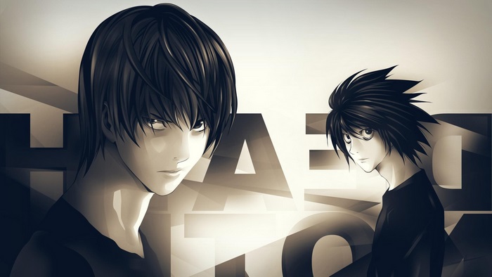 Light Yagami and L from Death Note