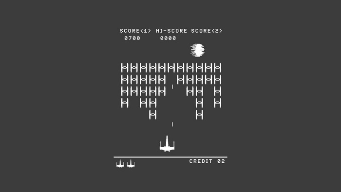 Star Wars Space Invaders Game Screen