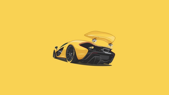 Yellow McLaren P1 4K