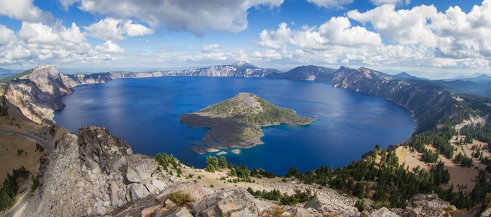 Crater Lake 4K Panoramic View