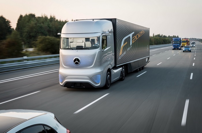 Mercedes-Benz Future Truck 2025 on highway