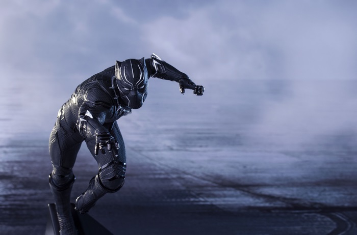 Black Panther in action pose