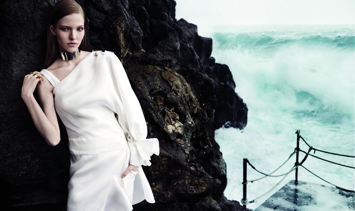 Sasha Luss by the ocean 4K