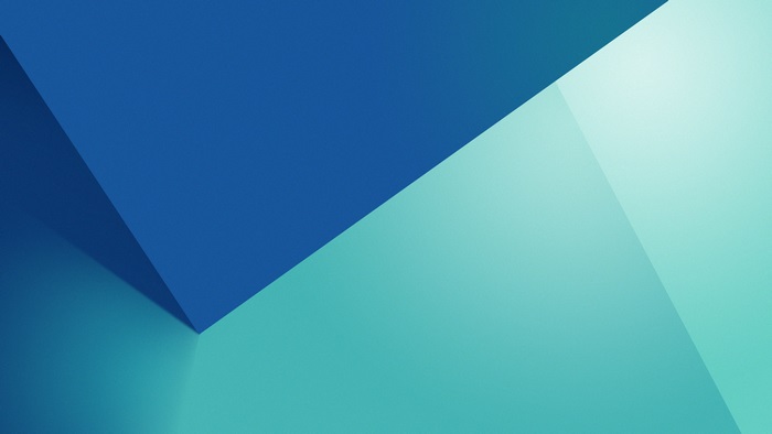 Abstract geometric shapes with blue and teal gradients
