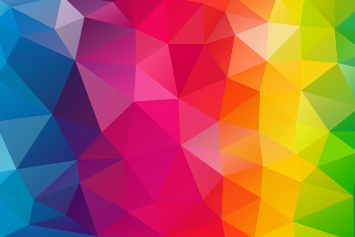 Abstract geometric low-poly rainbow gradient
