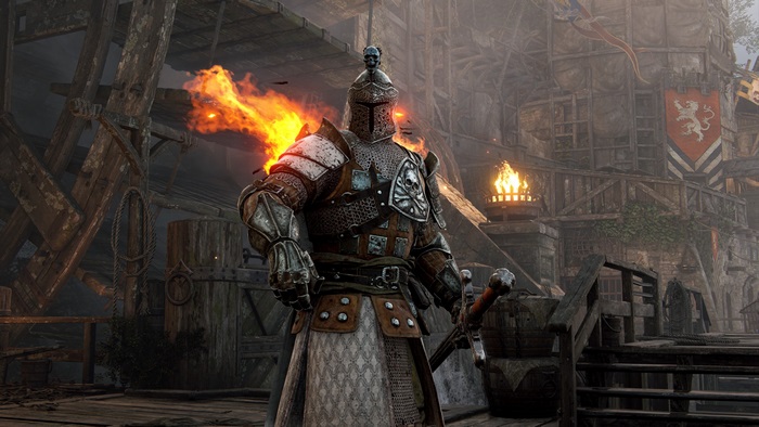 For Honor 4K Knight Warrior with Sword and Fire