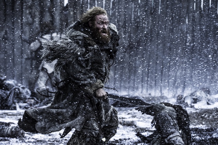 Tormund Giantsbane from Game of Thrones in snow