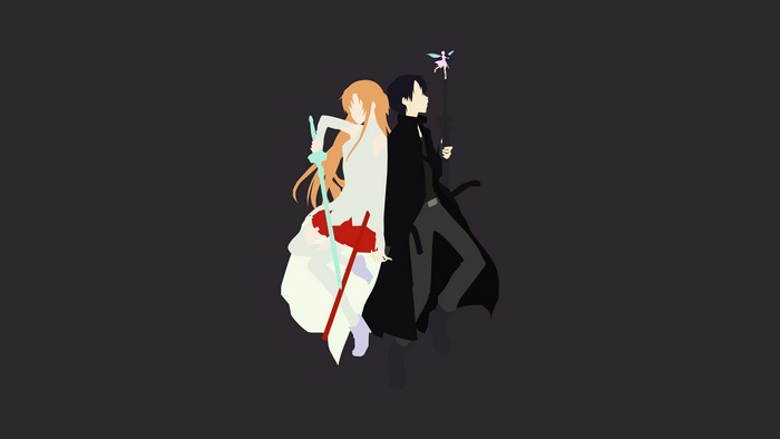 Kirito and Asuna from Sword Art Online 4K