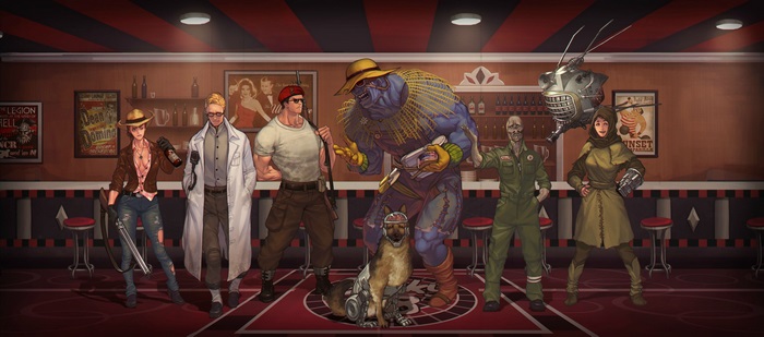 Fallout New Vegas characters in a bar 4K