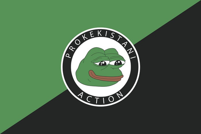 Pepe the Frog with "Prokekistani Action" text