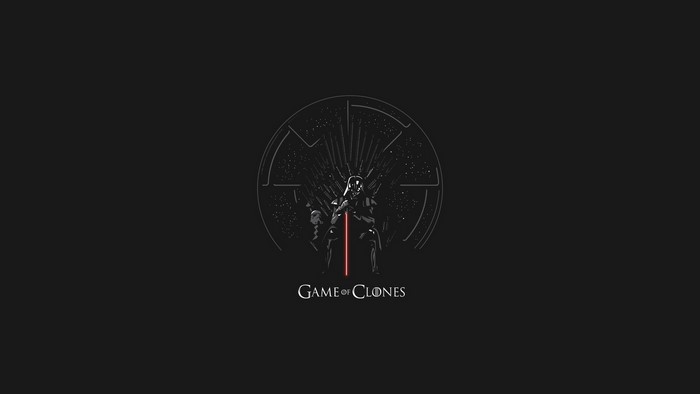 Darth Vader on the Iron Throne from Game of Clones