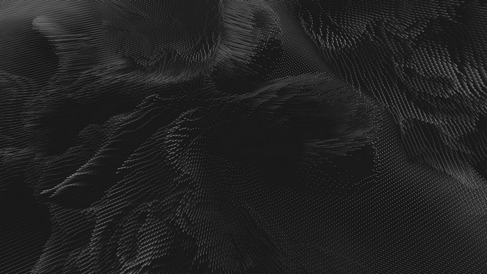 Abstract dark gray digital art render