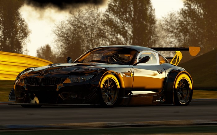 BMW Z4 Racing Car in Sunset Glow