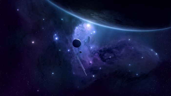 Planets and nebulae in deep space
