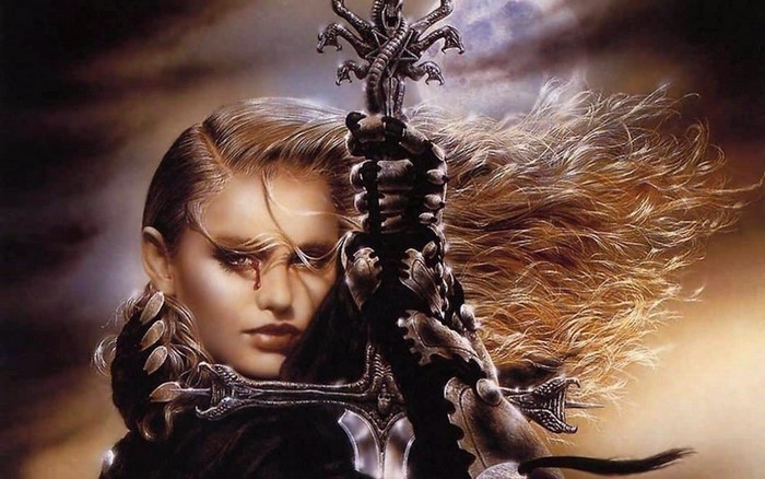 Luis Royo Dark Fantasy Woman with Sword