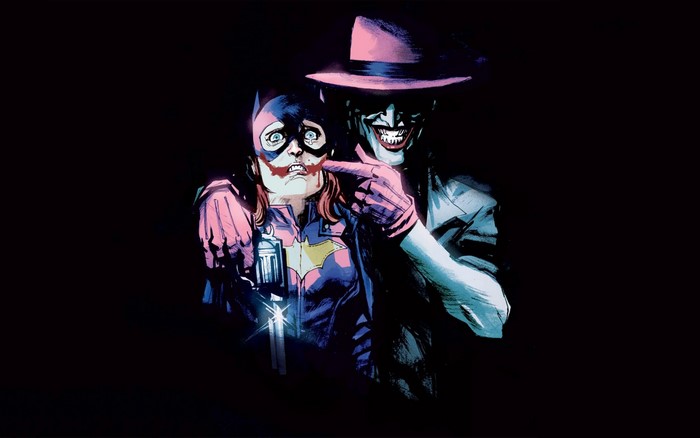 Joker and Batgirl from DC Comics