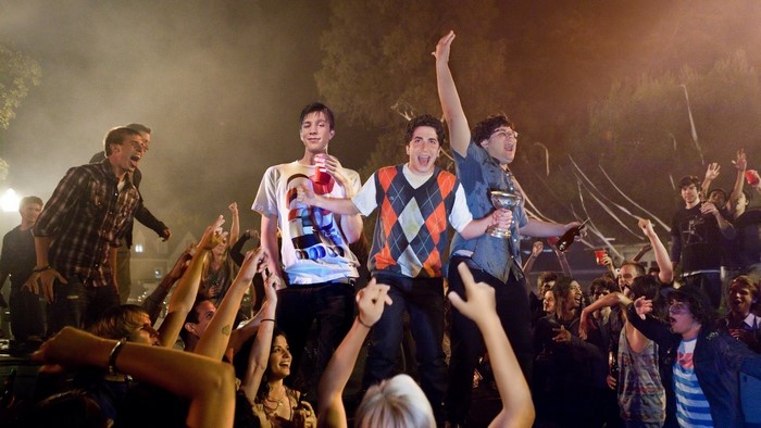 Project X Party Scene with Three Men