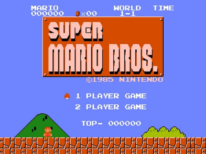 Super Mario Bros. title screen