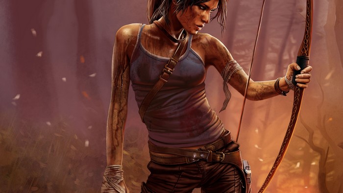 Tomb Raider 2013 Girl with Bow and Arrow