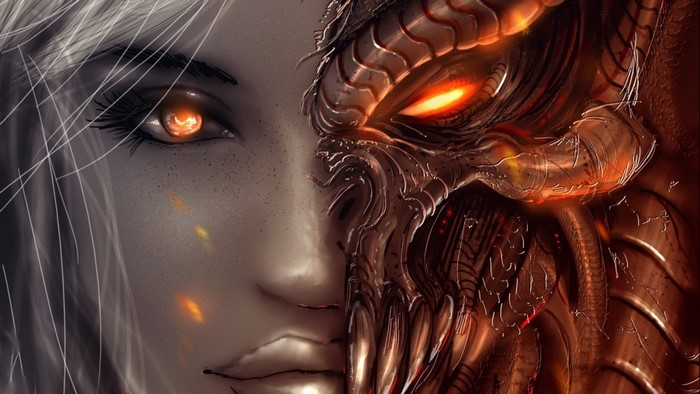Diablo III Angel and Demon Face