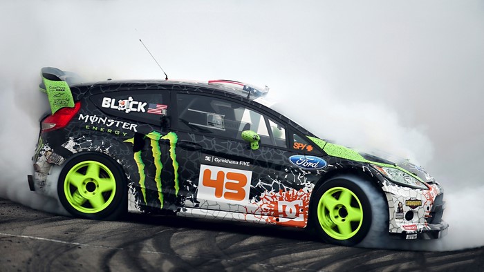 Ken Block's Ford Fiesta Gymkhana FIVE drifting