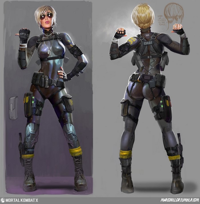 Cassie Cage from Mortal Kombat X concept art