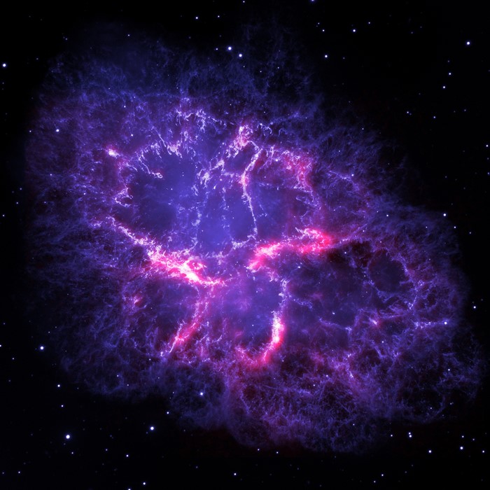 The Stunning Crab Nebula in Deep Space