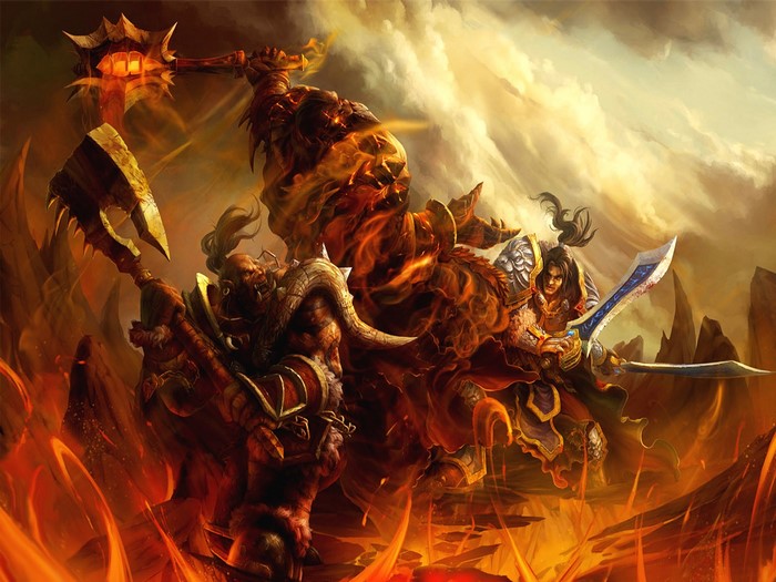 Garrosh Hellscream from World of Warcraft in battle
