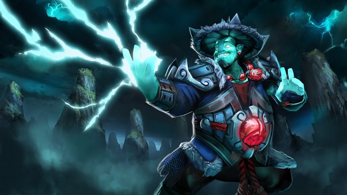 Storm Spirit from Dota 2 casting lightning