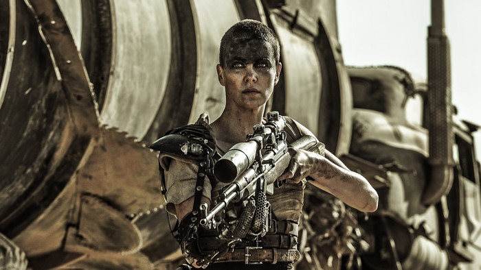 Furiosa from Mad Max with a sniper rifle