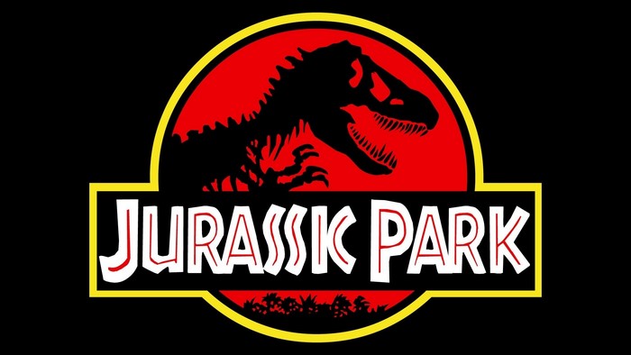Jurassic Park logo with T-Rex silhouette