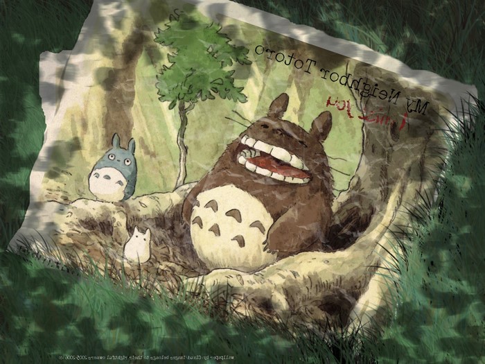 My Neighbor Totoro characters in a forest