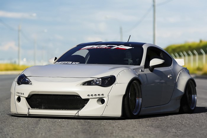 White Subaru BRZ Rocket Bunny Widebody Kit