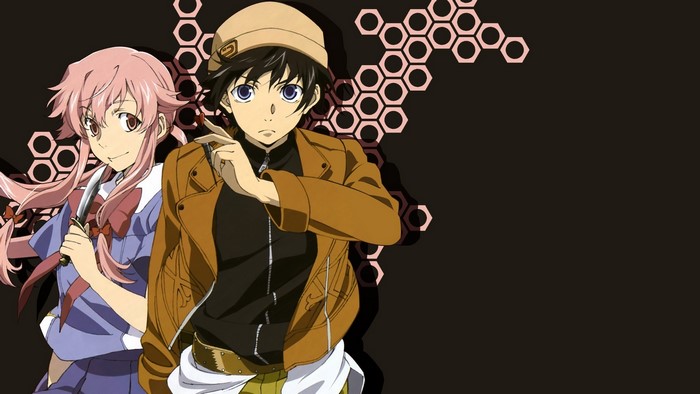 Gasai Yuno and Yukiteru Amano from Mirai Nikki