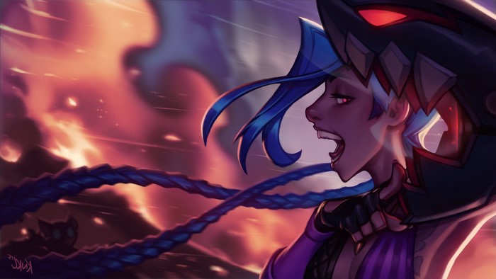 Jinx from League of Legends with Fishbones
