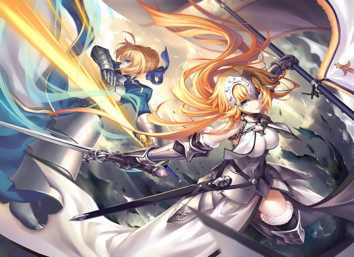 Saber and Joan of Arc from Fate series