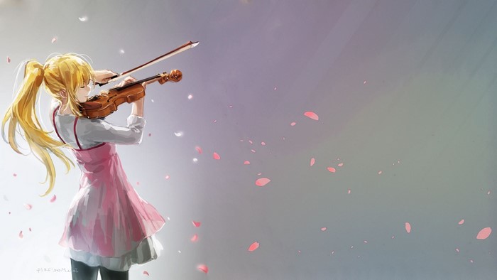 Miyazono Kaori Playing Violin from Shigatsu wa Kimi no Uso