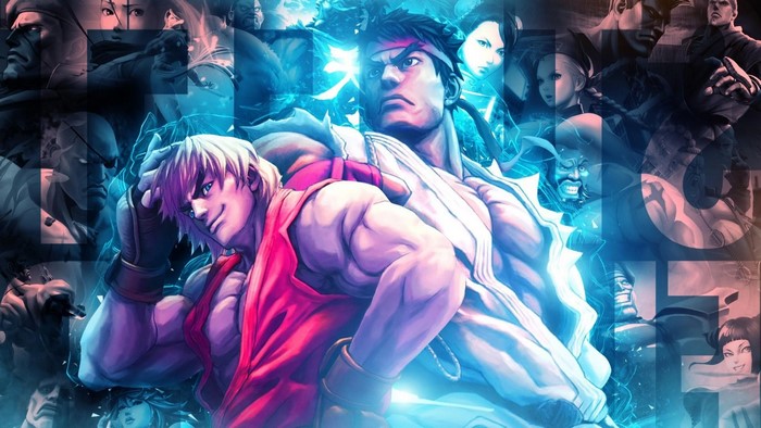 Ryu and Ken Masters from Street Fighter collage