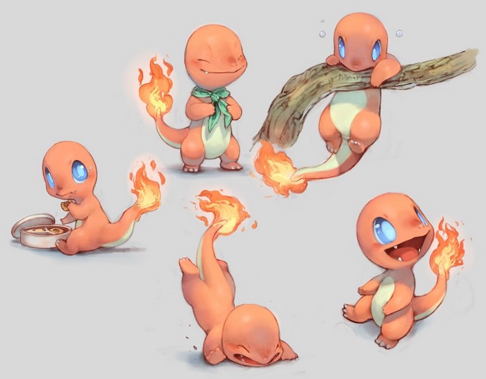 Charmander Pokemon illustrations