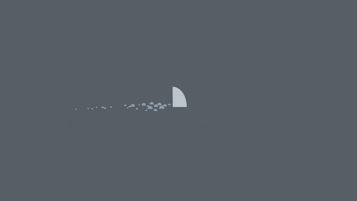 Minimalist shark fin with bubbles